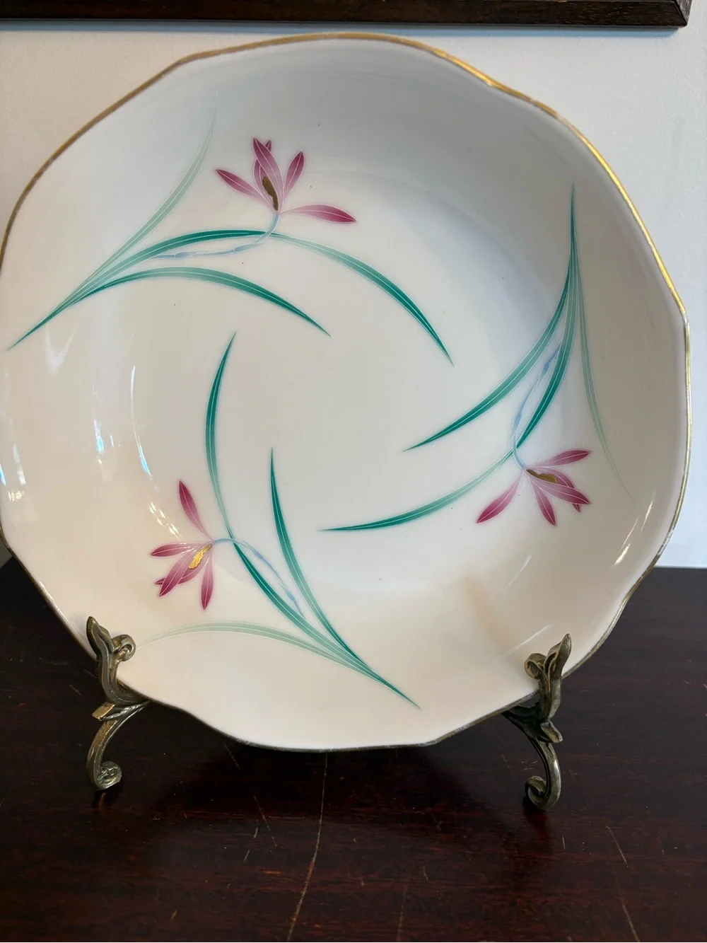 Vintage Koransha Morihachi Floral Porcelain Serving Bowl.